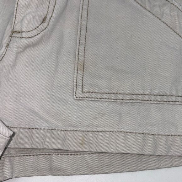 Y2K Roxy Low Rise Casual Chino Shorts Cotton Pockets Sand Size 3 - Picture 5 of 10